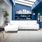 Divani Casa Paraiso - Modern White Fabric Left Facing Sectional Sofa