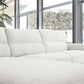 Divani Casa Paraiso - Modern White Fabric Left Facing Sectional Sofa