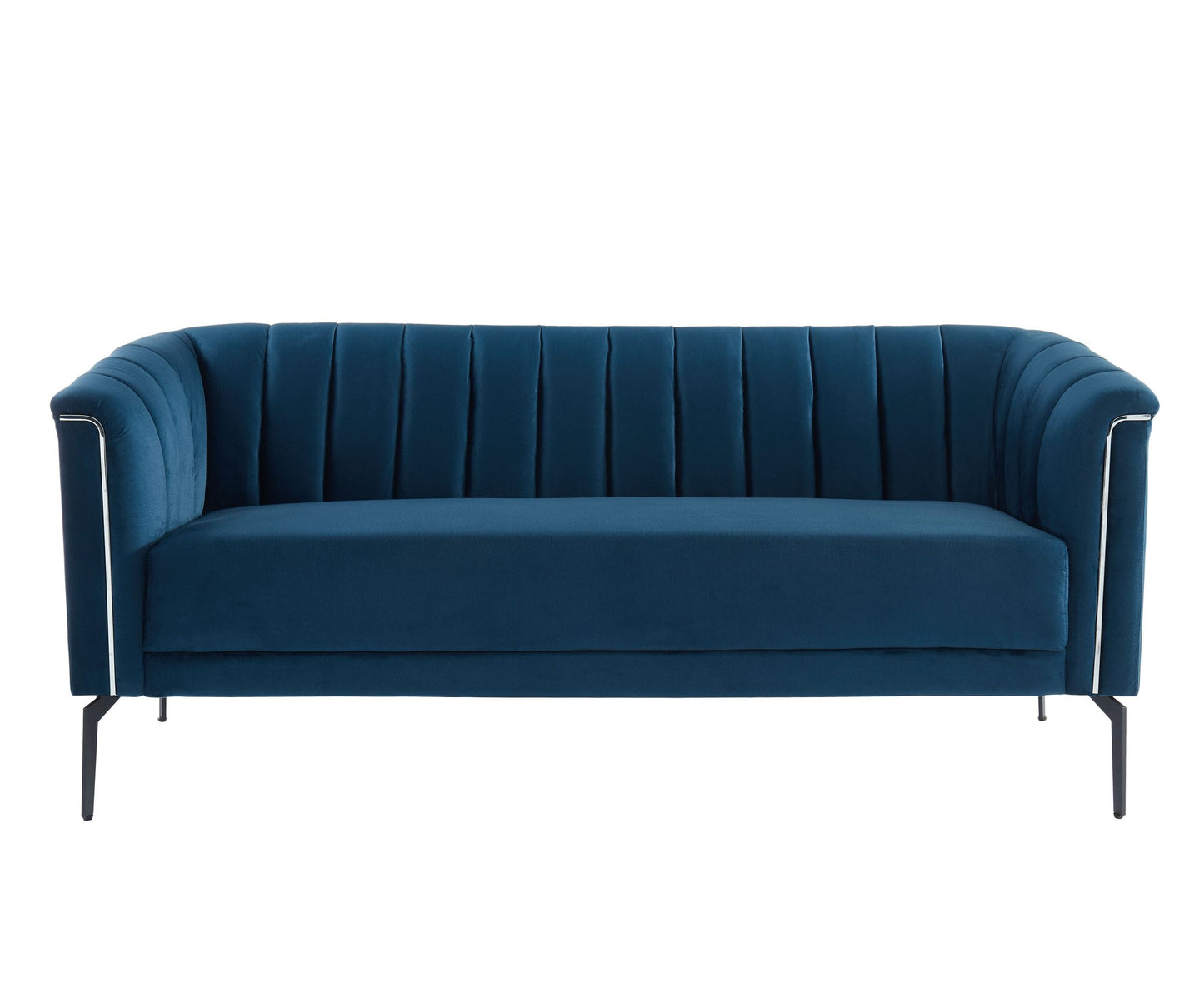 Divani Casa Patton - Modern Blue Fabric Sofa