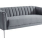 Divani Casa Patton - Modern Dark Grey Fabric Sofa