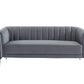 Divani Casa Patton - Modern Dark Grey Fabric Sofa