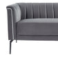 Divani Casa Patton - Modern Dark Grey Fabric Sofa