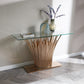 Modrest Paxton - Modern Glass + Rosegold Console Table