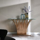 Modrest Paxton - Modern Glass + Rosegold Console Table