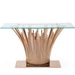 Modrest Paxton - Modern Glass + Rosegold Console Table