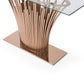 Modrest Paxton - Modern Glass + Rosegold Console Table
