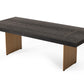 Modrest Perret - Large Glam Black Ash + Brushed Brass Dining Table