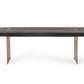 Modrest Perret - Large Glam Black Ash + Brushed Brass Dining Table