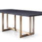 Modrest Pike - Modern Black Ash & Brass Dining Table