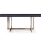 Modrest Pike - Modern Black Ash & Brass Dining Table