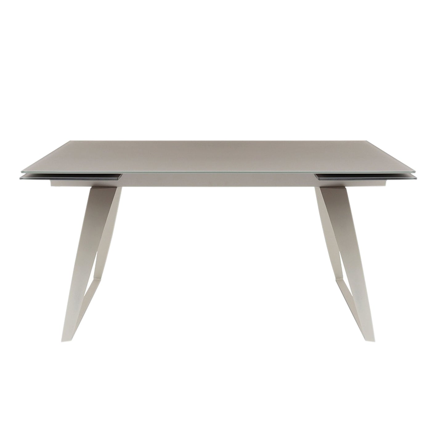 Modrest Pittson - Modern Extendable Grey Glass Dining Table