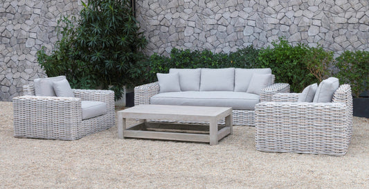 Renava Portugal - Outdoor Grey Wicker Sofa Set
