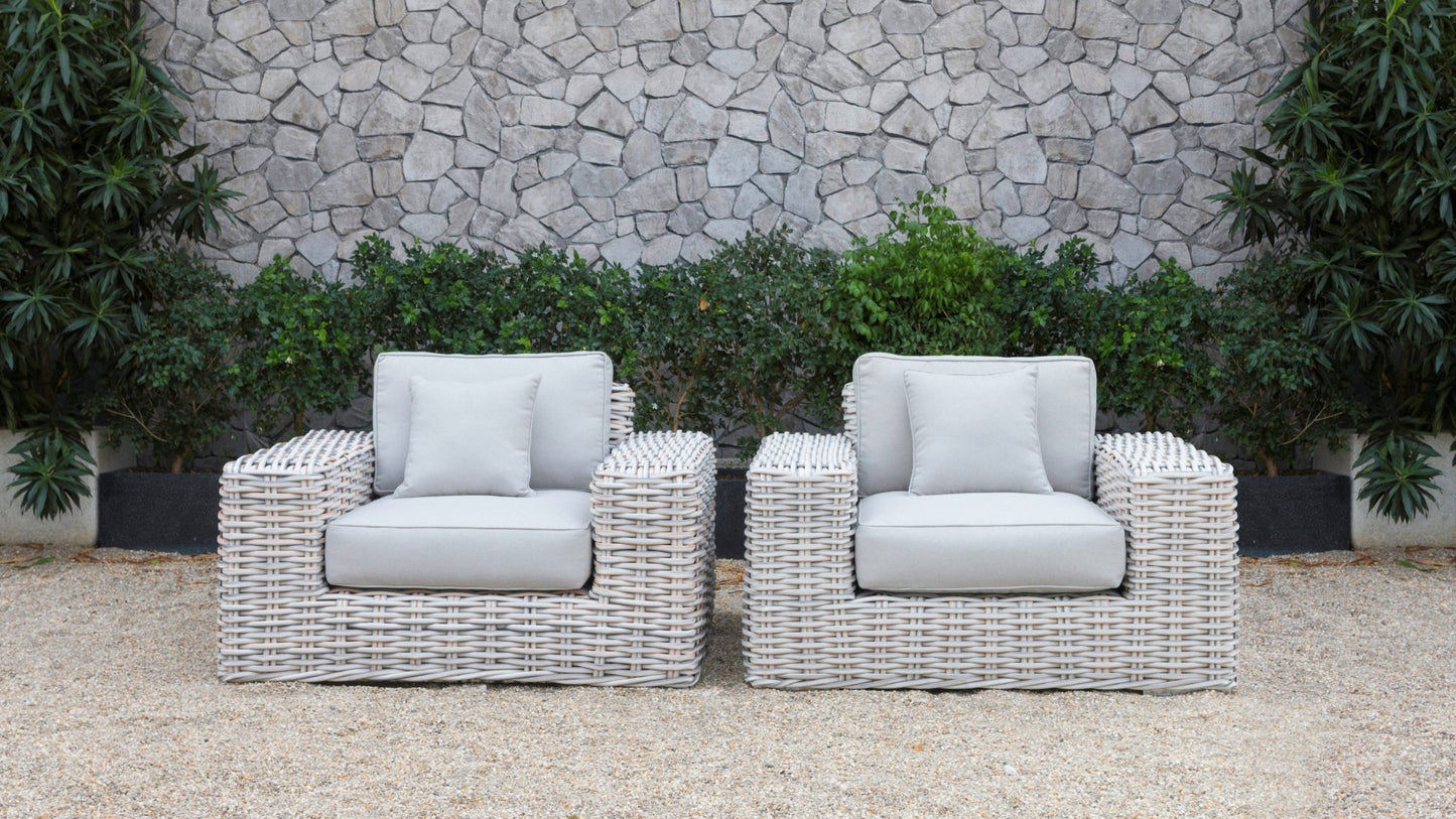Renava Portugal - Outdoor Grey Wicker Sofa Set