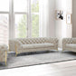 Divani Casa Quincey - Transitional Beige Velvet Sofa Set