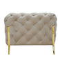 Divani Casa Quincey - Transitional Beige Velvet Sofa