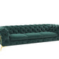 Divani Casa Quincey - Transitional Emerald Green Velvet Sofa