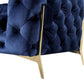 Divani Casa Quincey - Transitional Blue Velvet Sofa Set