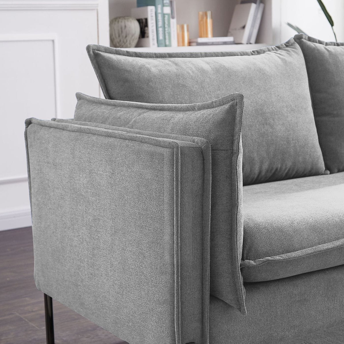 Divani Casa Randolf - Modern Grey Fabric Sofa