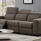 Divani Casa Raywick Modern Brown Fabric Sofa w/ 2 Recliners