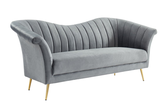 Divani Casa Rilo - Modern Grey Fabric Sofa