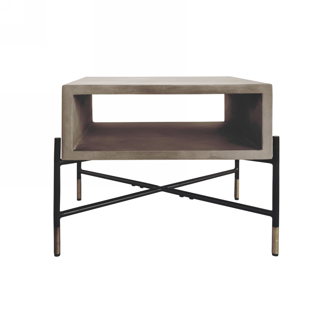 Modrest Walker Modern Concrete & Metal End Table