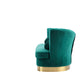 Divani Casa Arvada Modern Green Velvet & Gold Sofa