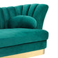Divani Casa Arvada Modern Green Velvet & Gold Sofa