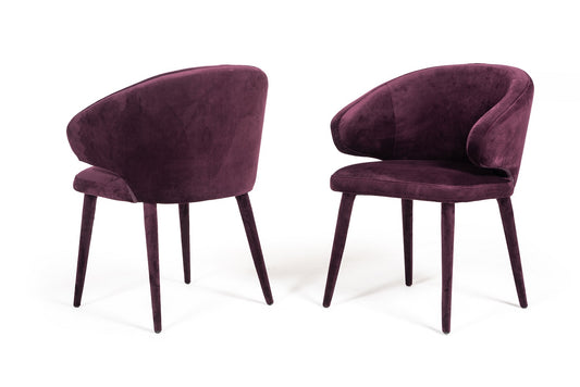 Modrest Salem Modern Purple Fabric Dining Chair