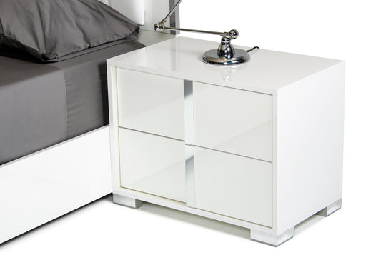 Modrest San Marino Modern White Nightstand