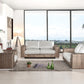 Divani Casa Cordova Modern Bronze & White Leather Sofa Set