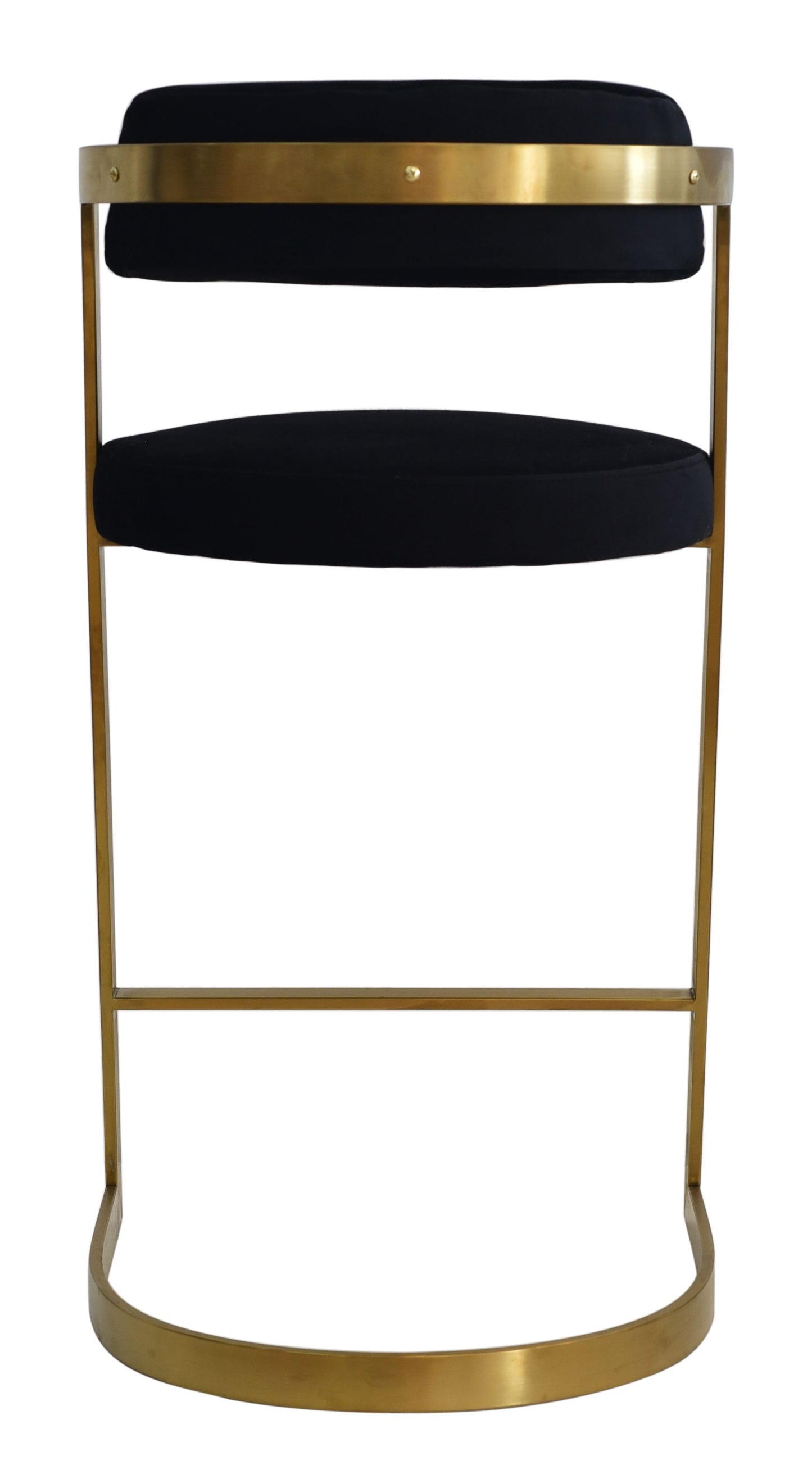 Modrest Shandra - Black Velvet + Gold Counter Stool