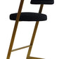 Modrest Shandra - Black Velvet + Gold Counter Stool