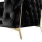 Divani Casa Sheila - Transitional Black Fabric Sofa