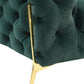 Divani Casa Sheila - Transitional Emerald Green Fabric Sofa