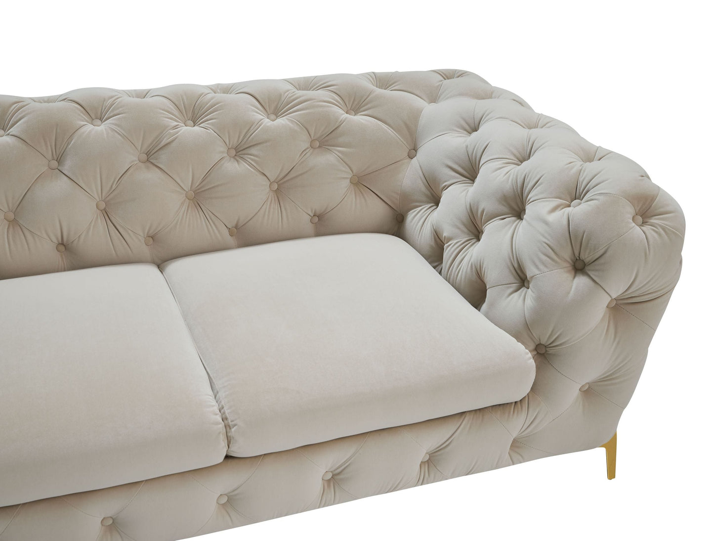Divani Casa Sheila - Transitional Beige Fabric Sofa