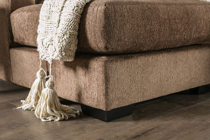 Chenill Sectional Brown or Dark Gray