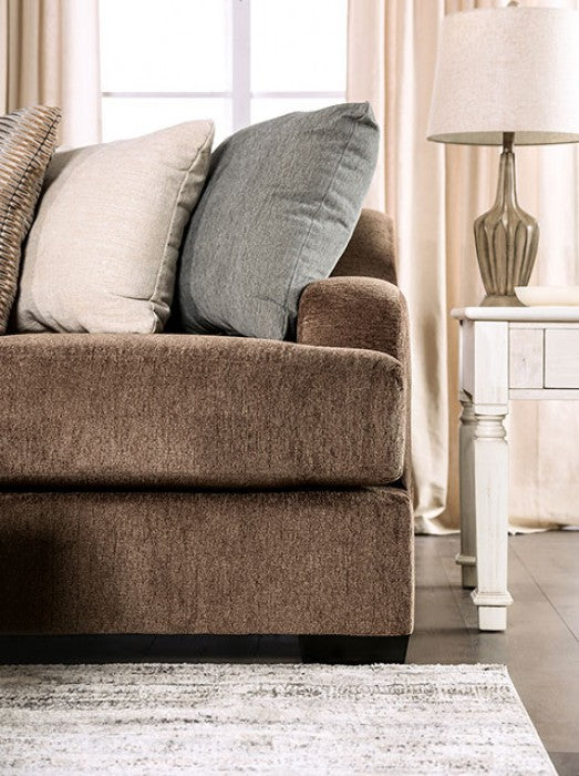 Chenill Sectional Brown or Dark Gray