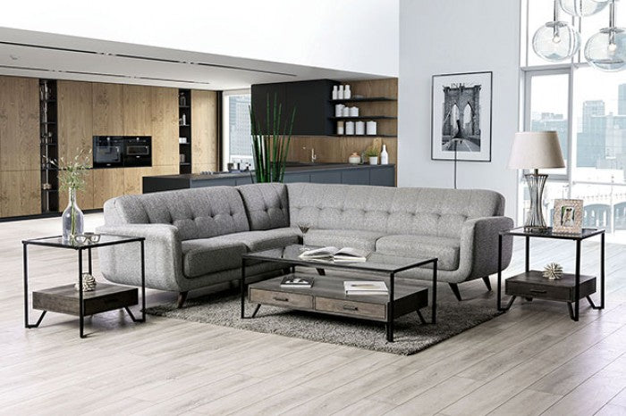 Mid-century Modern Gray Sectional