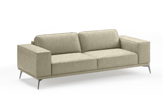 Coronelli Collezioni Soho - Italian Grey Maya Cloud Leather Sofa