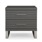 Modrest Splendor - Grey High Gloss Slatted Nightstand