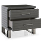 Modrest Splendor - Grey High Gloss Slatted Nightstand