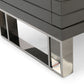 Modrest Splendor - Grey High Gloss Slatted Nightstand