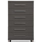 Modrest Splendor - Grey High Gloss Slatted Chest