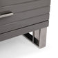 Modrest Splendor - Grey High Gloss Slatted Chest