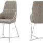 Stark - Modern Light Grey Fabric Dining Chair (Set of 2)