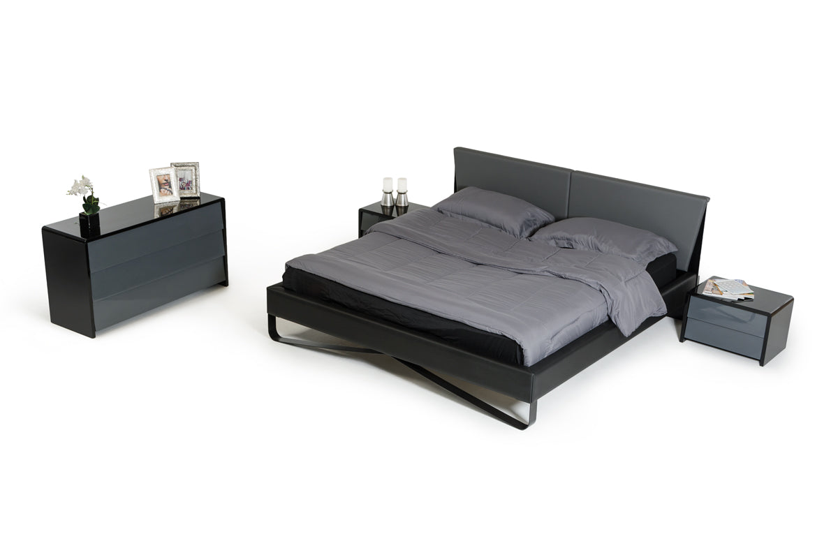 Nova Domus Stone Modern Grey & Black Bed