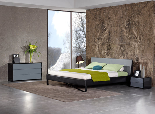 Nova Domus Stone Modern Grey & Black Bed