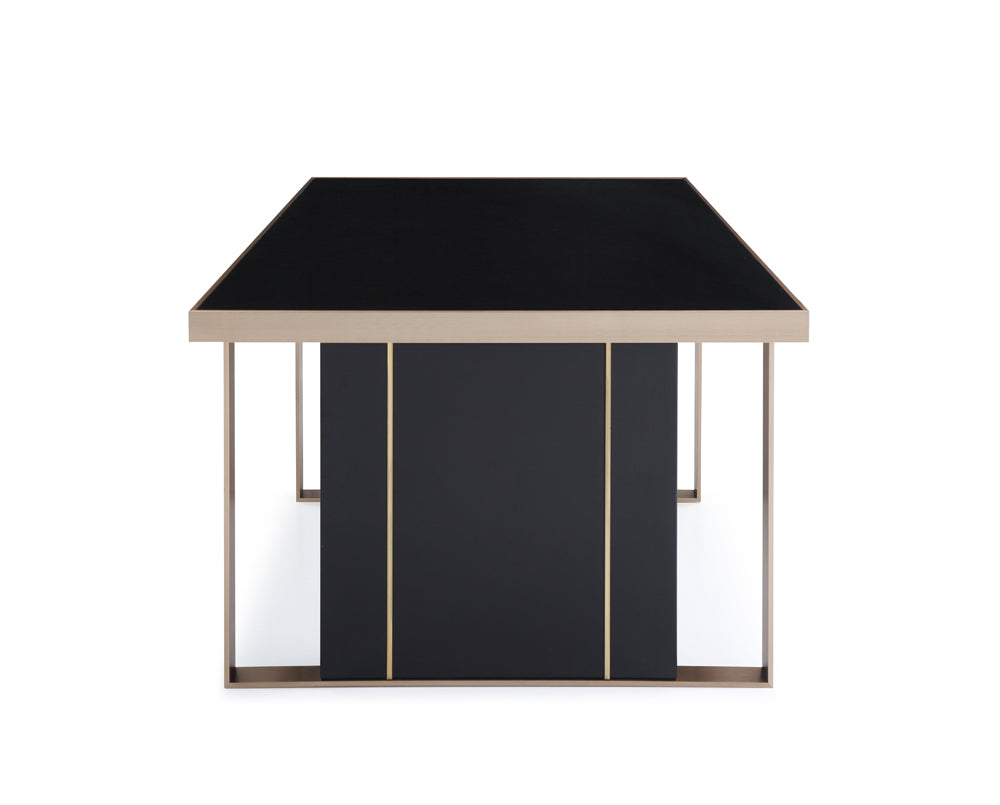 Nova Domus Cartier Modern Black & Rosegold Dining Set
