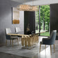 Modrest Griffith Modern Black Glass & Gold Dining Table