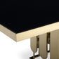 Modrest Griffith Modern Black Glass & Gold Dining Table